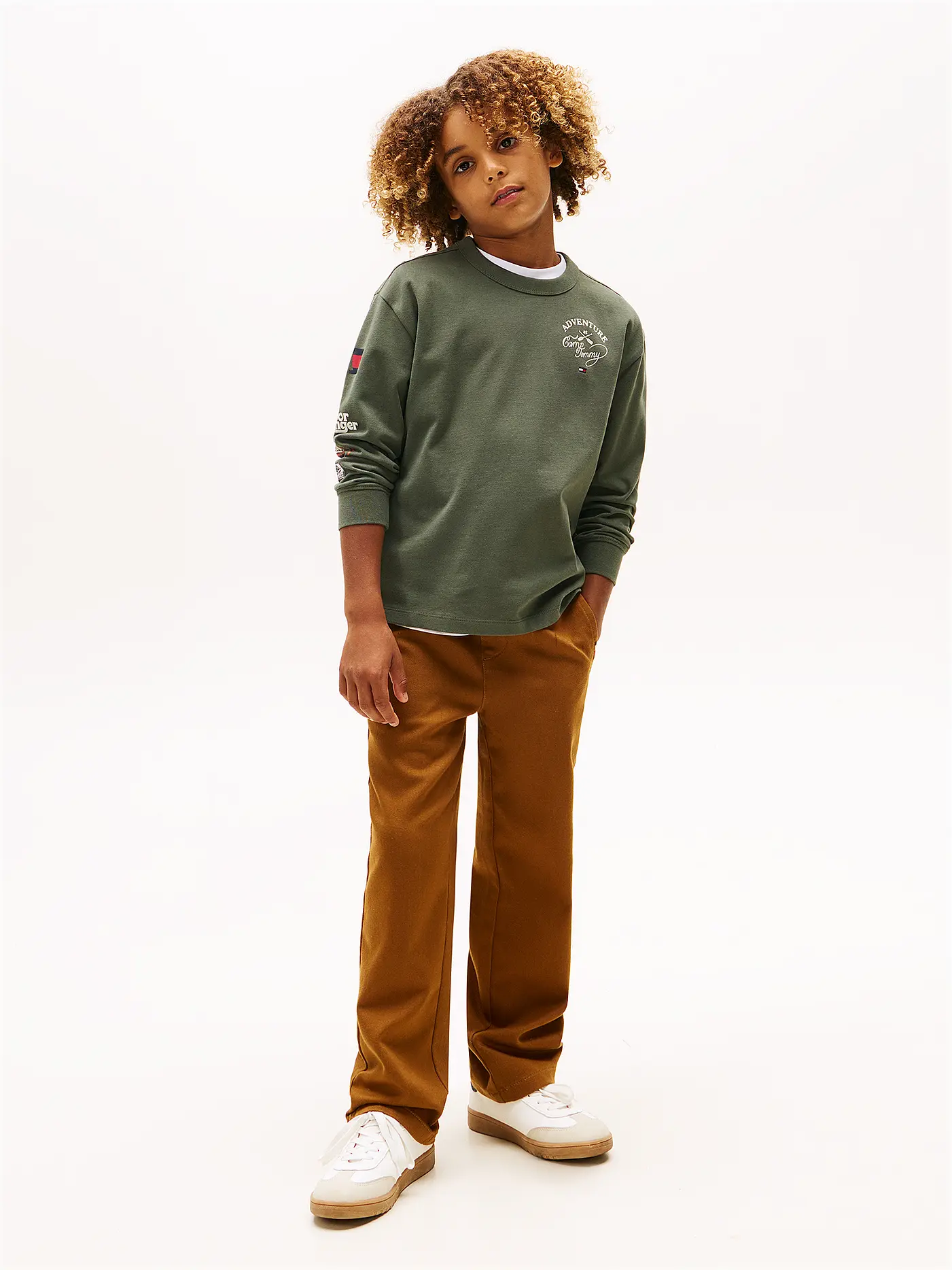 TOMMY HILFIGER | Jungen Langarmshirt  | olive