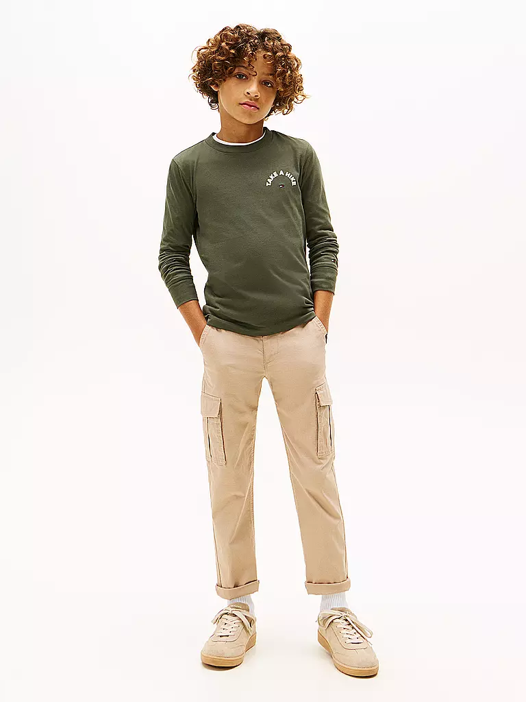 TOMMY HILFIGER | Jungen Langarmshirt  | olive