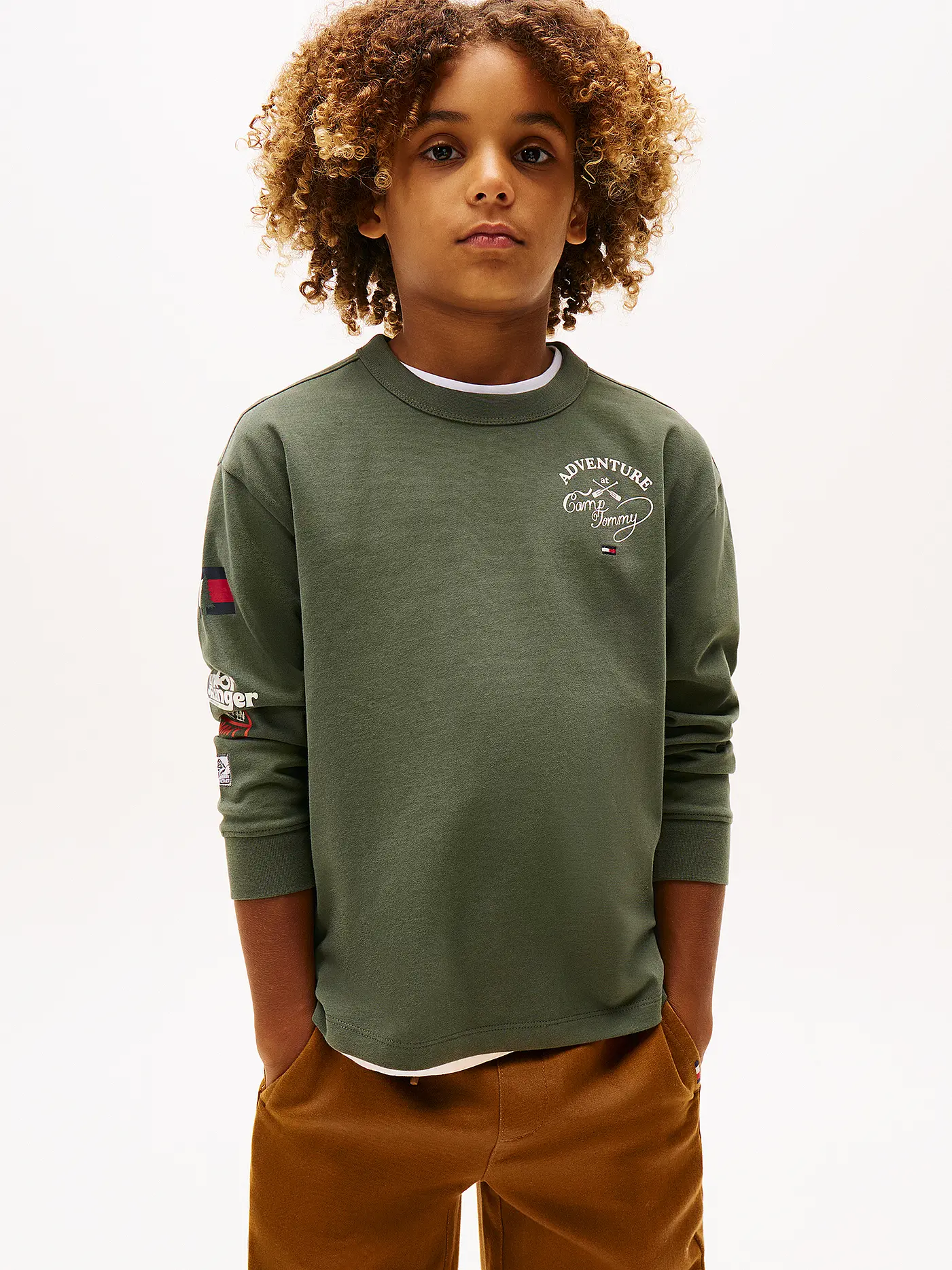 TOMMY HILFIGER | Jungen Langarmshirt  | olive