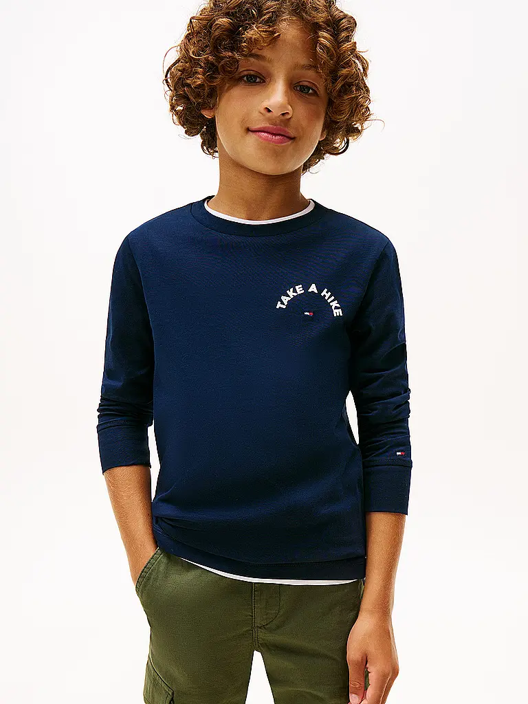 TOMMY HILFIGER | Jungen Langarmshirt  | dunkelblau