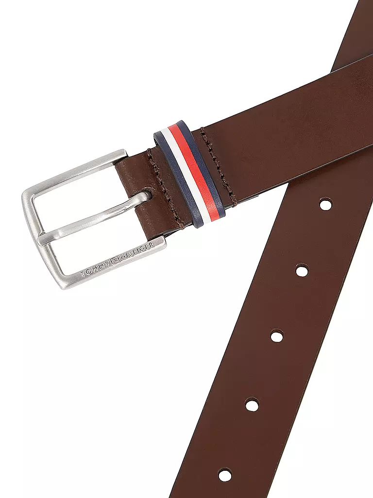 TOMMY HILFIGER | Jungen Ledergürtel | braun