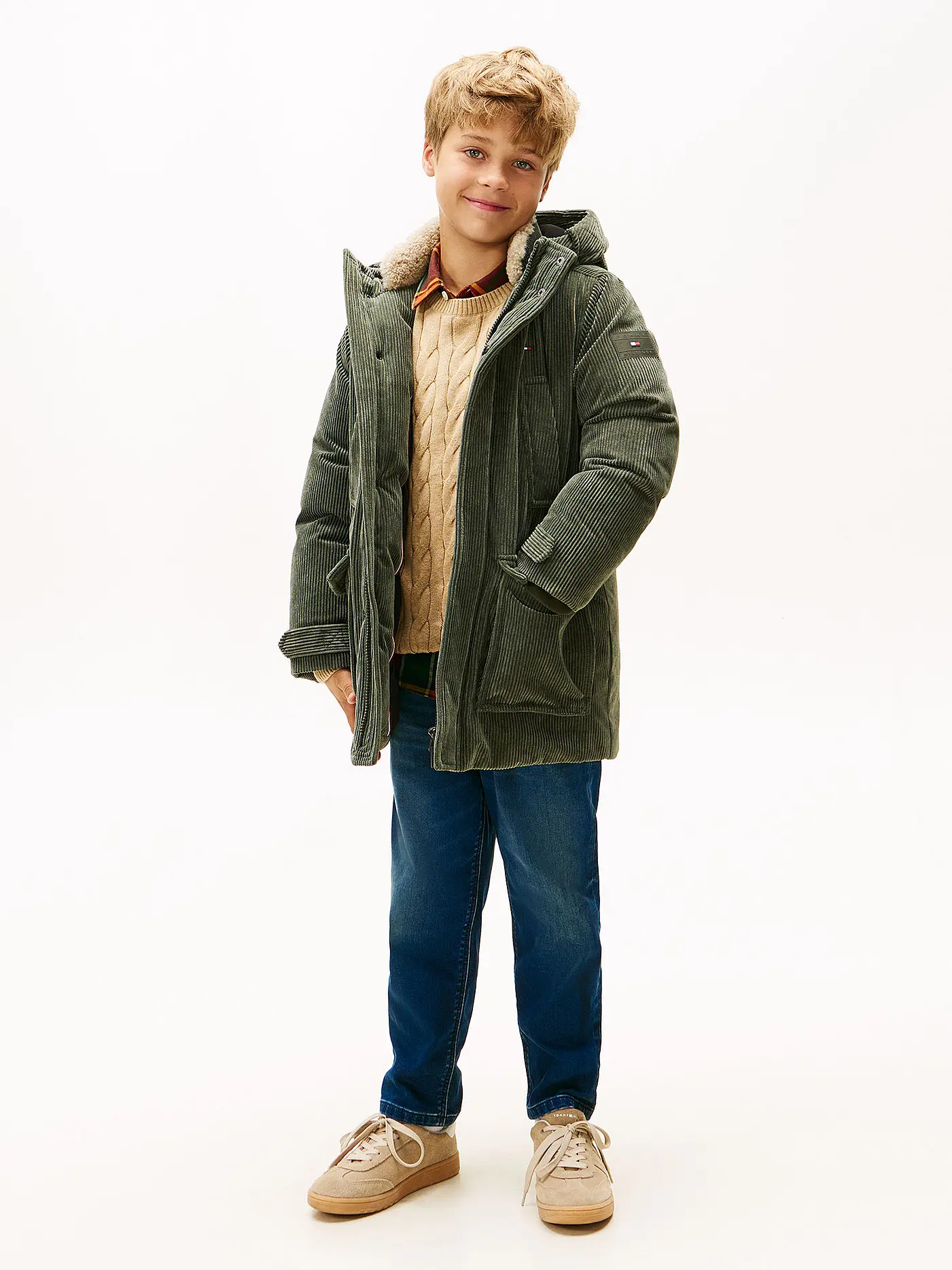 TOMMY HILFIGER | Jungen Parka  | olive