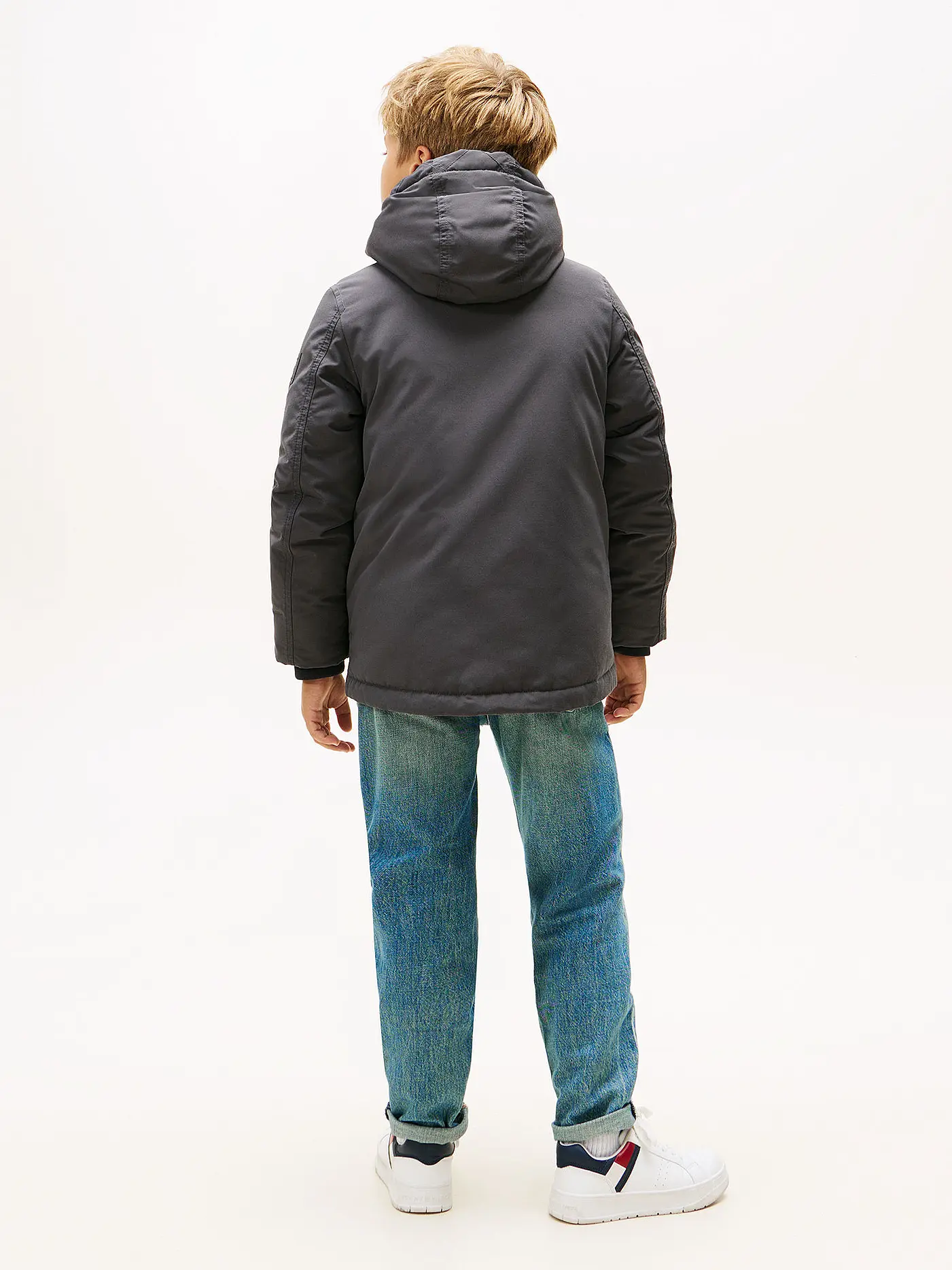 TOMMY HILFIGER | Jungen Parka  | grau
