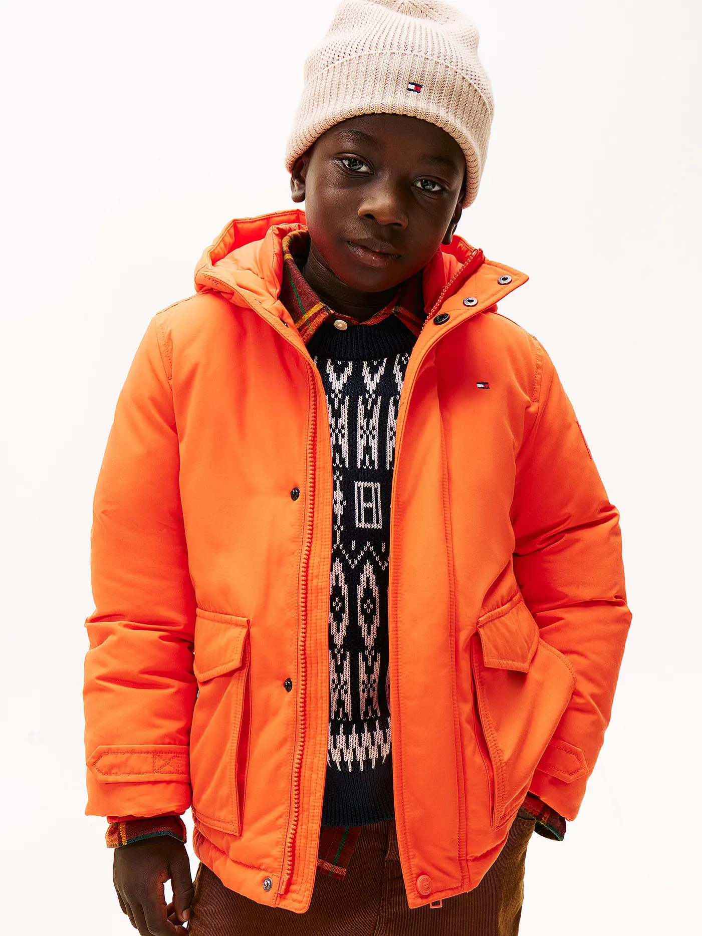 TOMMY HILFIGER | Jungen Parka  | orange