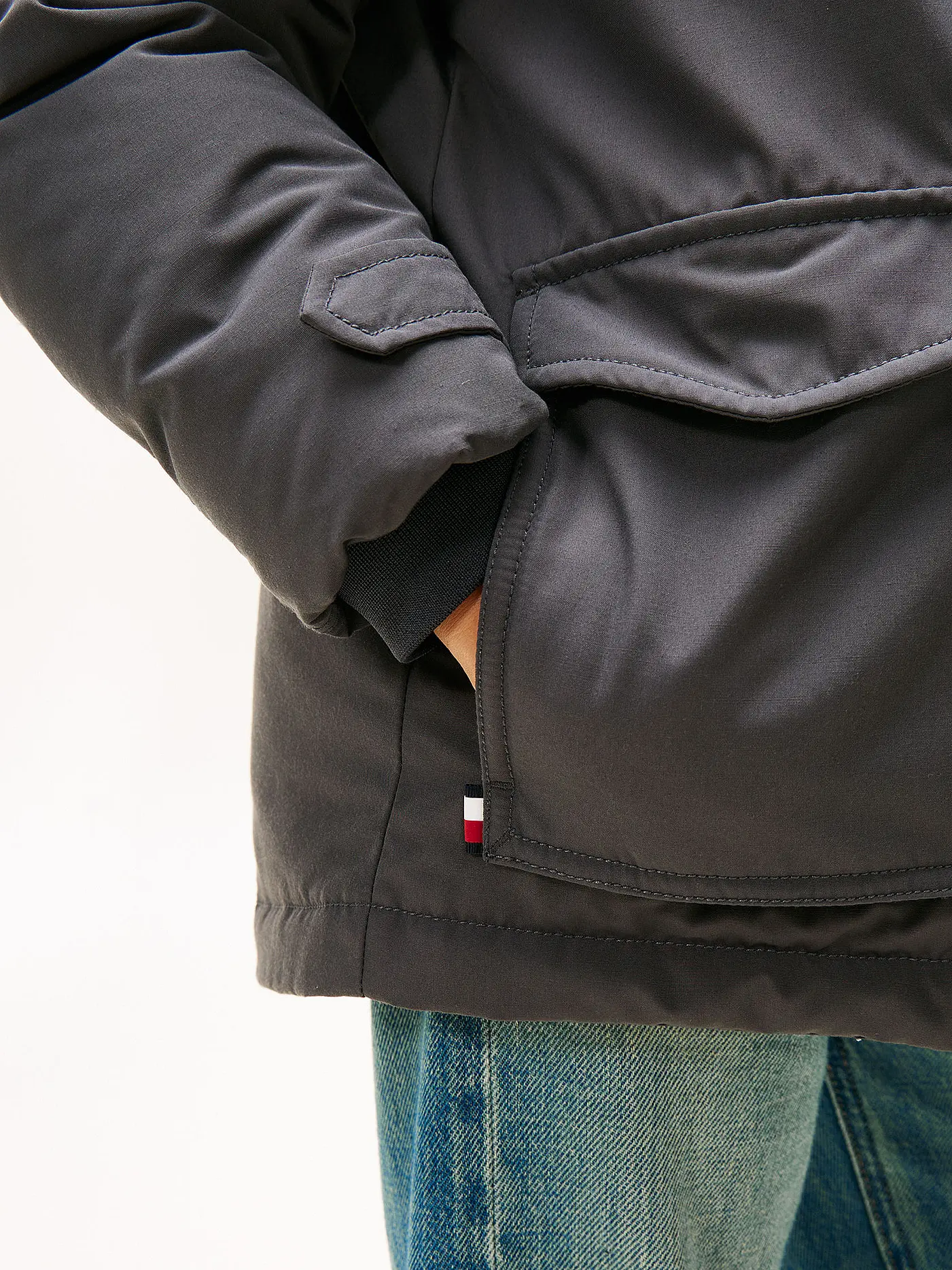 TOMMY HILFIGER | Jungen Parka  | grau