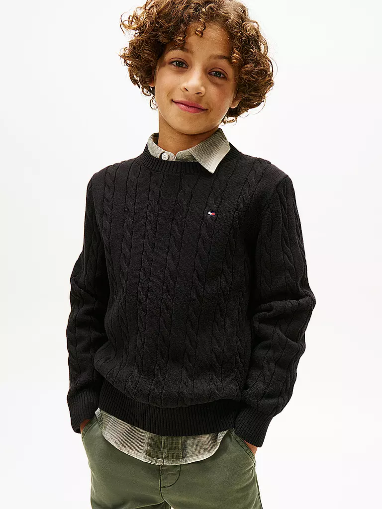 TOMMY HILFIGER | Jungen Pullover | schwarz