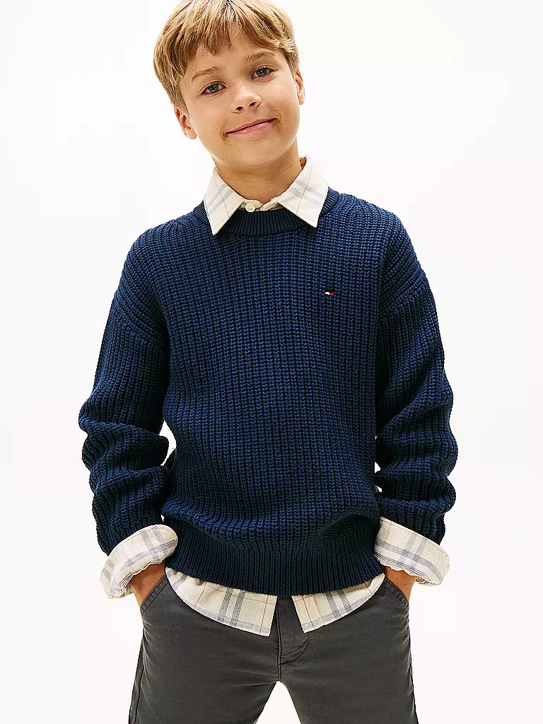 TOMMY HILFIGER | Jungen Pullover | dunkelblau