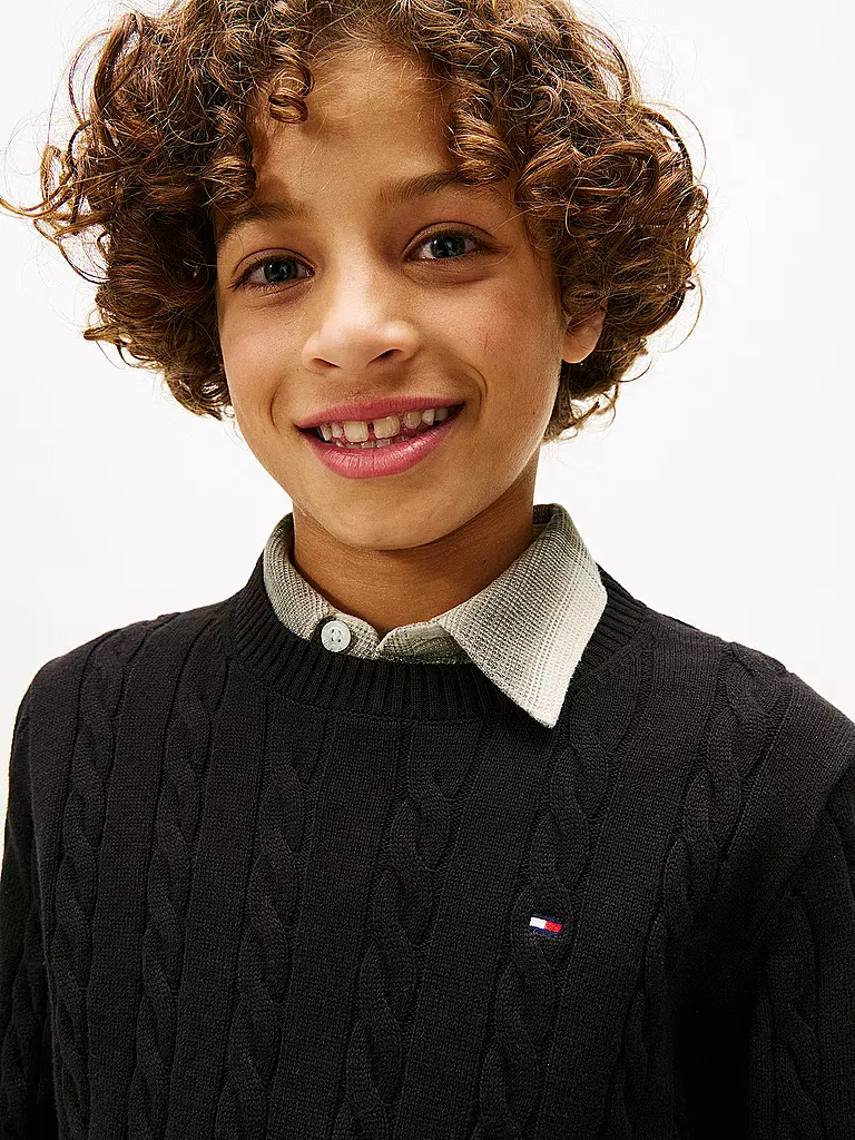 TOMMY HILFIGER | Jungen Pullover | schwarz