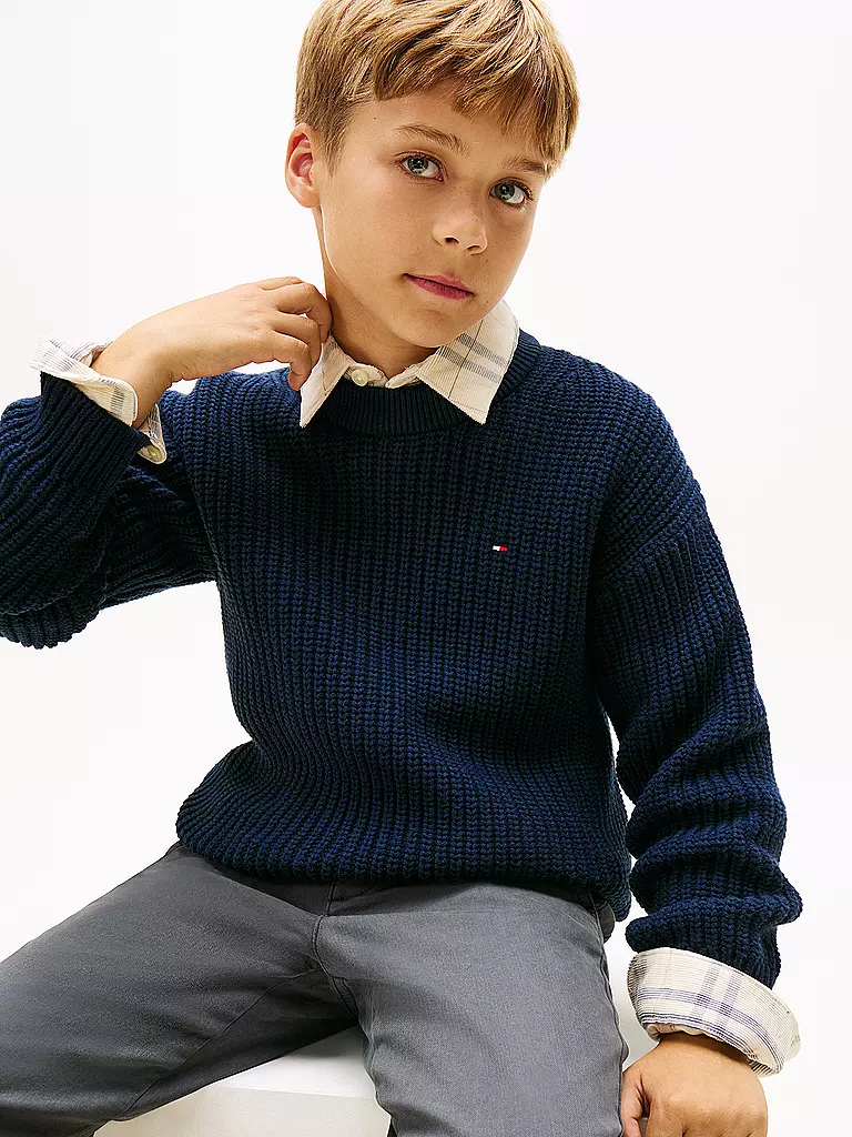 TOMMY HILFIGER | Jungen Pullover | dunkelblau
