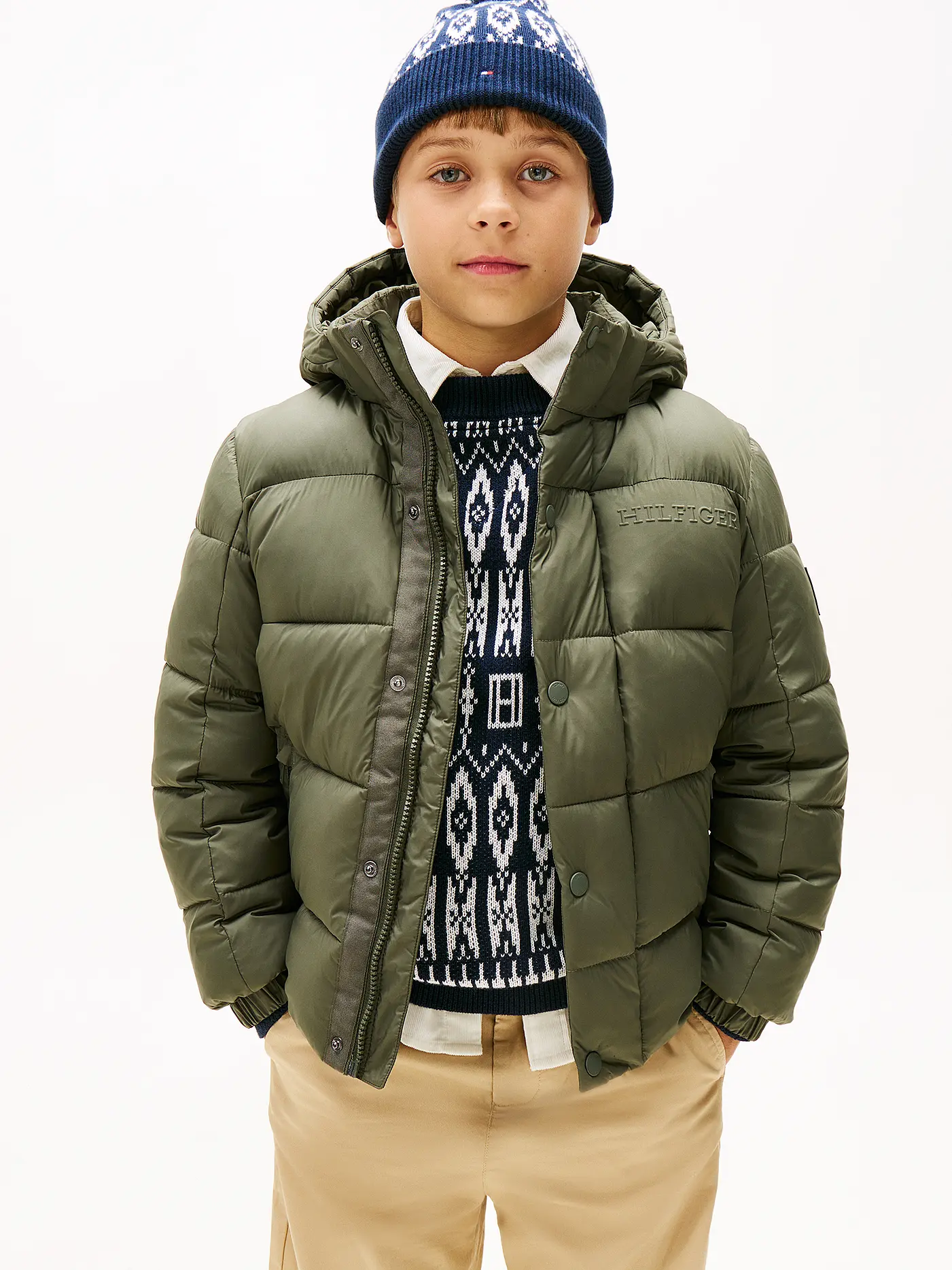 TOMMY HILFIGER | Jungen Steppjacke | olive