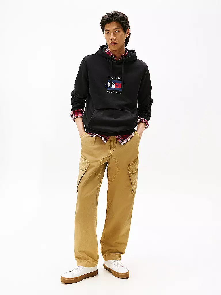 TOMMY HILFIGER | Kapuzensweater - Hoodie | schwarz