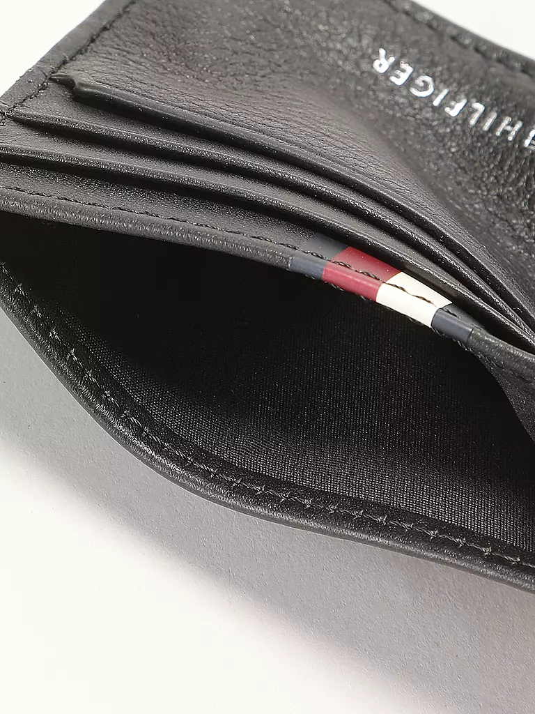 TOMMY HILFIGER | Kartenetui TH PREM LEA | schwarz