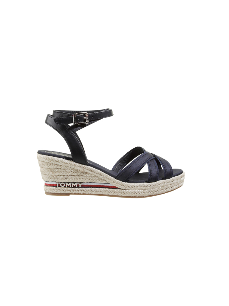 TOMMY HILFIGER | Keil-Sandaletten "Iconic Elba" | blau