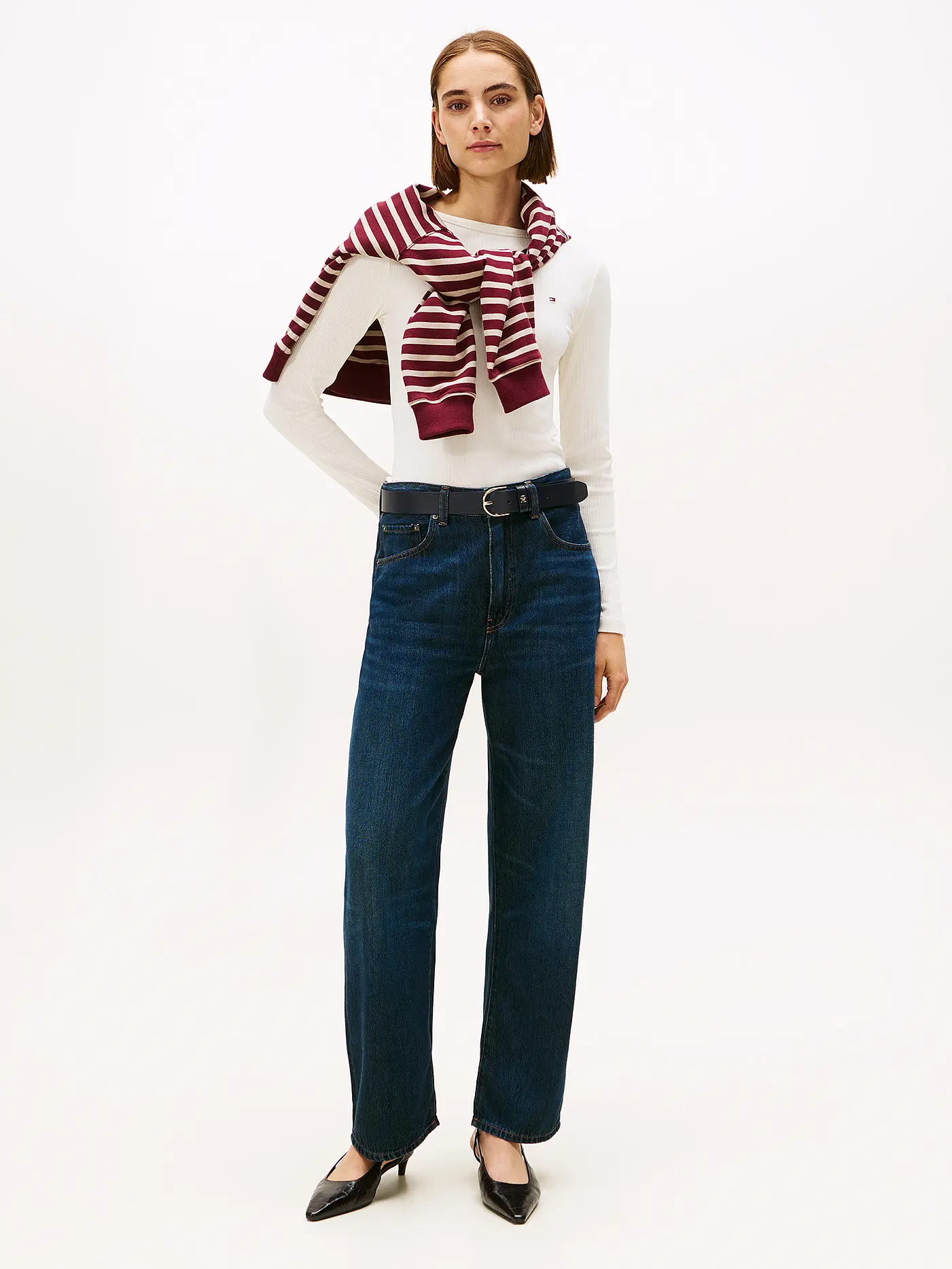 TOMMY HILFIGER | Langarmshirt  | weiss