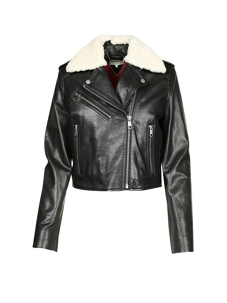TOMMY HILFIGER | Lederjacke "Ginger" | schwarz