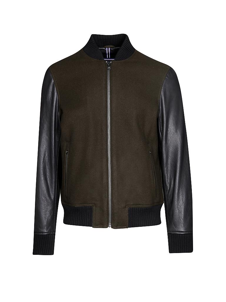 TOMMY HILFIGER | Lederjacke | olive