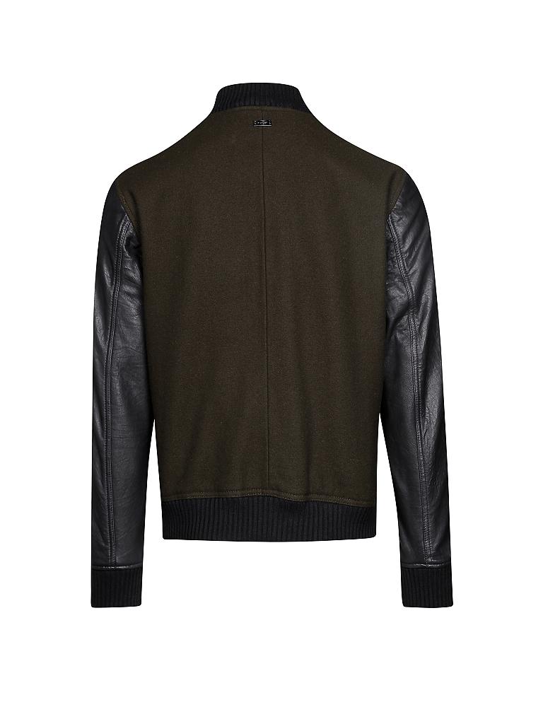 TOMMY HILFIGER | Lederjacke | olive