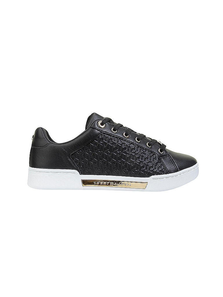 TOMMY HILFIGER | Ledersneaker | schwarz