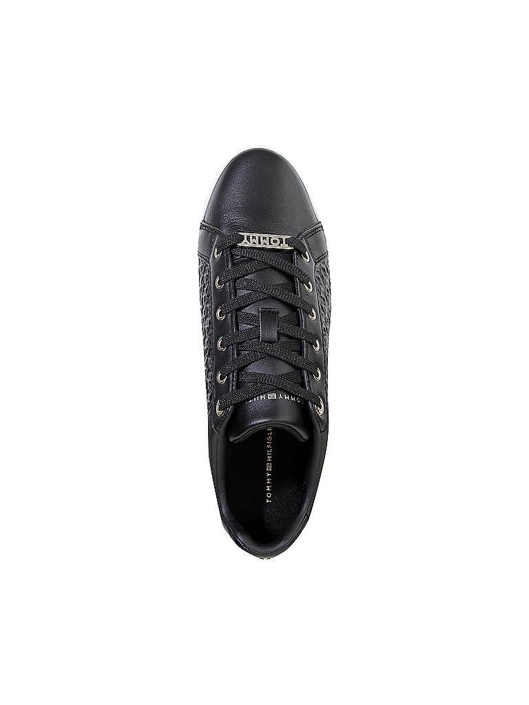 TOMMY HILFIGER | Ledersneaker | schwarz