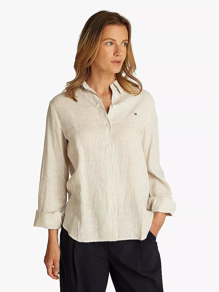 TOMMY HILFIGER | Leinenbluse | hellblau