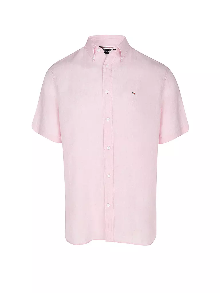 TOMMY HILFIGER Leinenhemd Regular Fit rosa