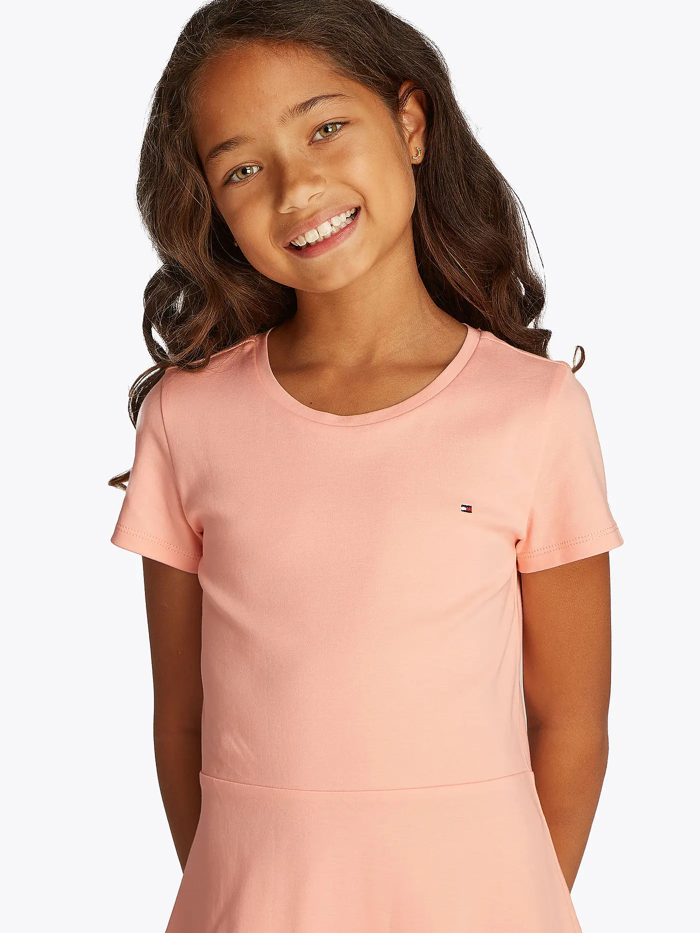 TOMMY HILFIGER | Mädchen Kleid  | koralle