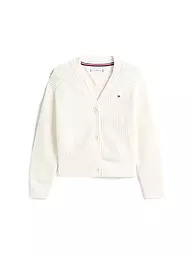 TOMMY HILFIGER | Mädchen Strickjacke CHENILLE | creme