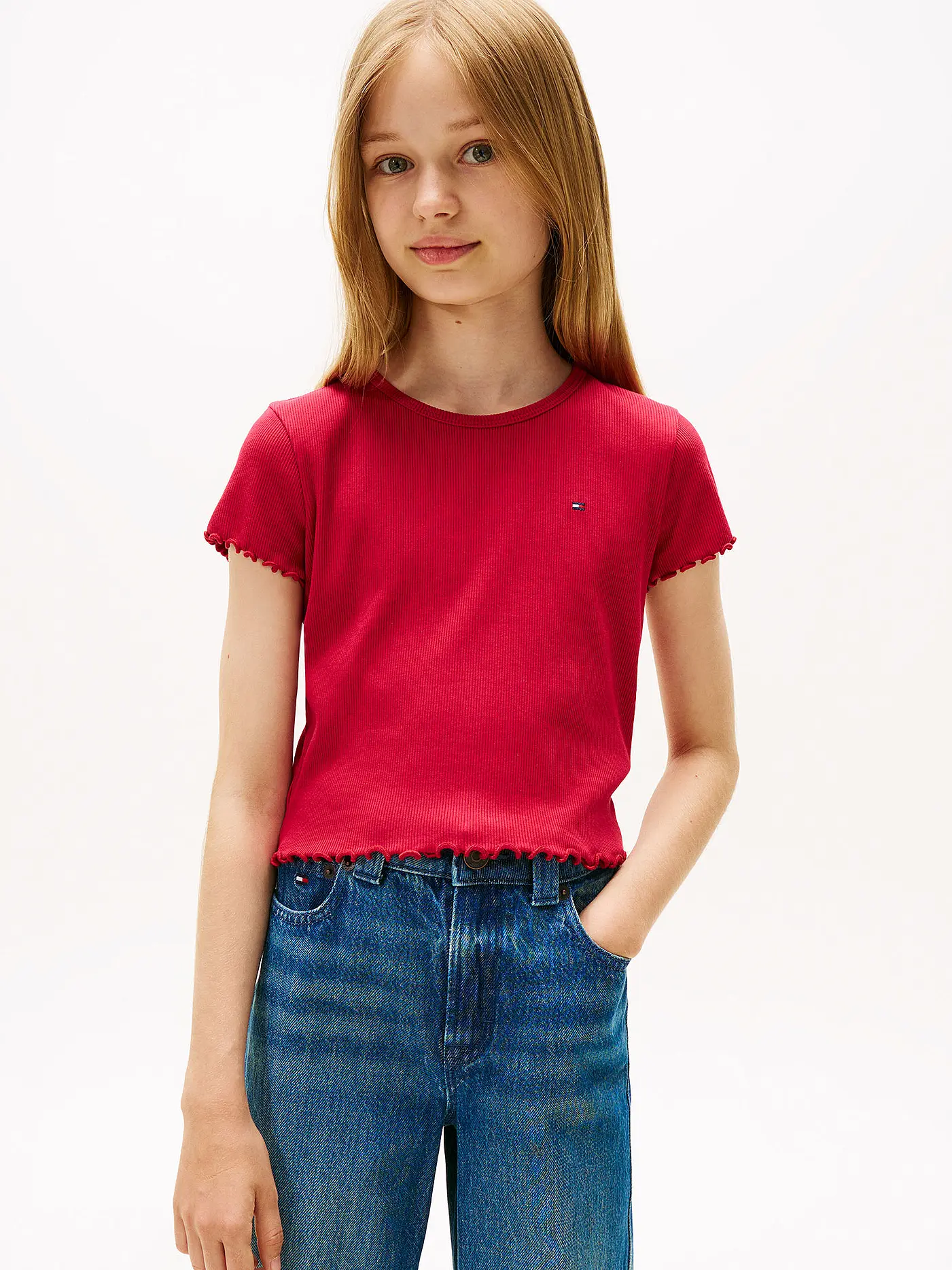 TOMMY HILFIGER | Mädchen T-Shirt  | rot