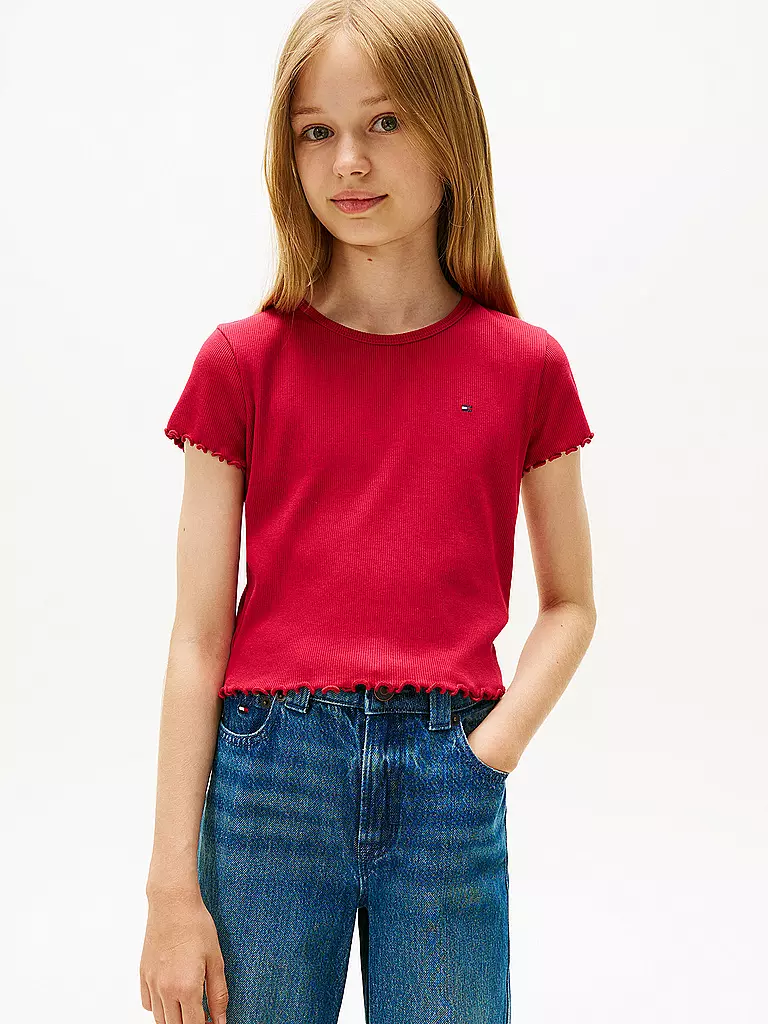 TOMMY HILFIGER | Mädchen T-Shirt  | rot