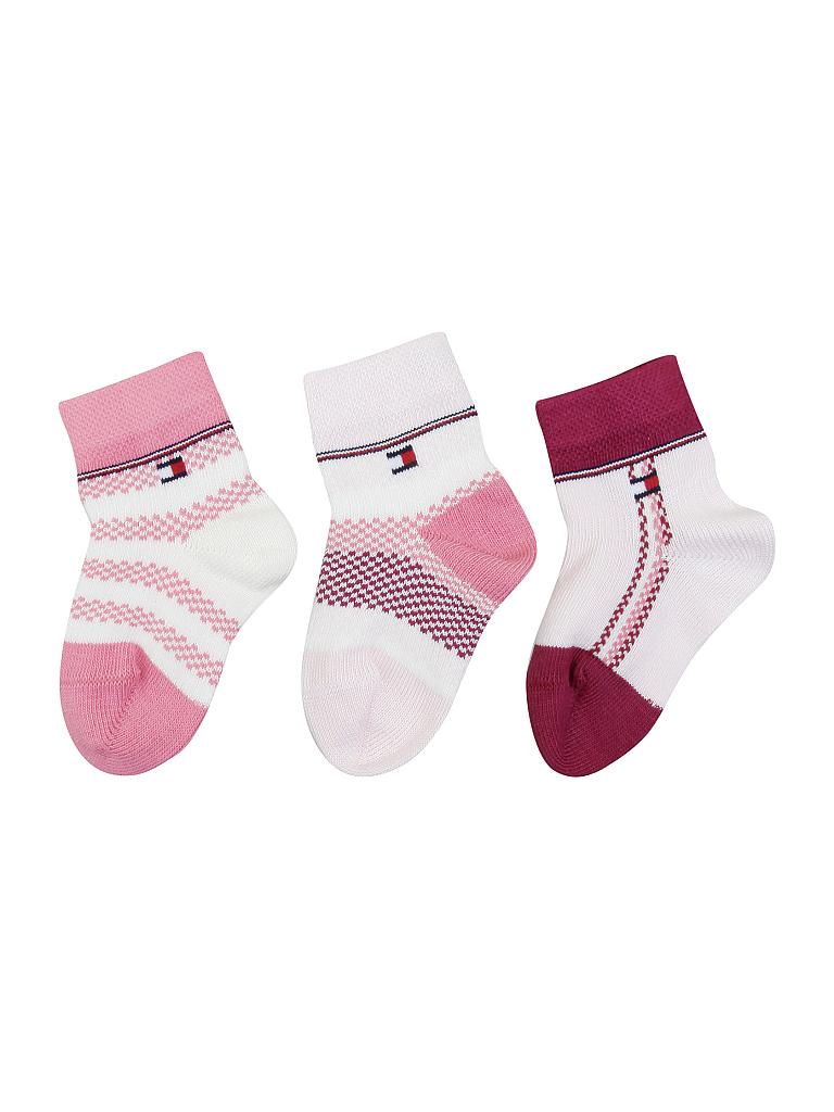 TOMMY HILFIGER | Mädchen-Socken 3-er Pkg. (Newborn) | rosa