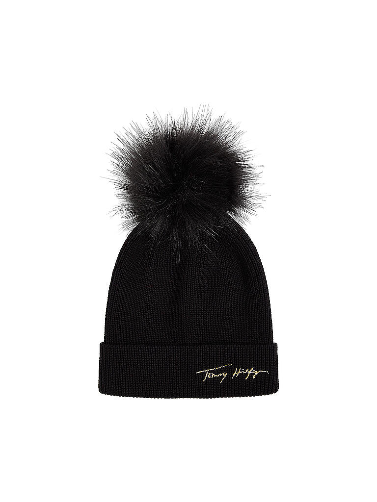TOMMY HILFIGER | Mütze - Beanie Signature | schwarz