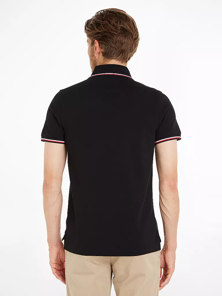 TOMMY HILFIGER | Poloshirt Slim Fit  | schwarz