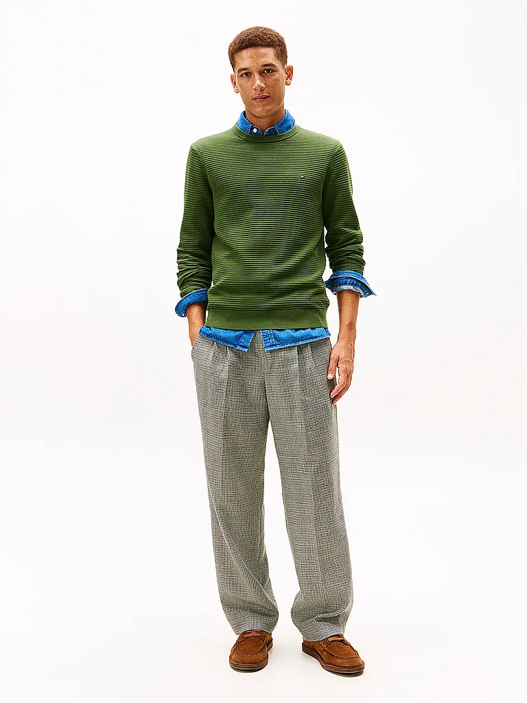 TOMMY HILFIGER | Pullover  | Dunkelgrün