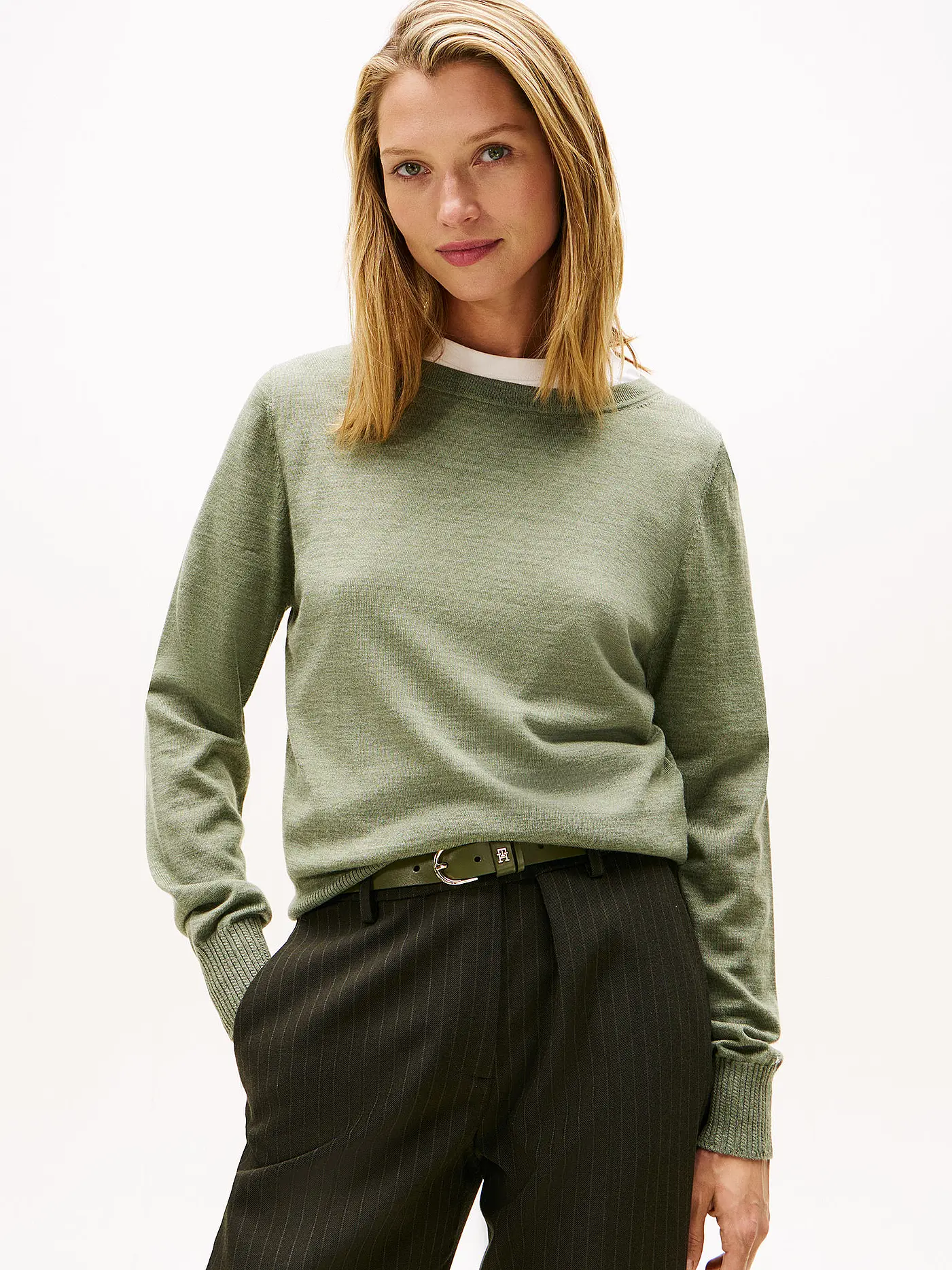 TOMMY HILFIGER | Pullover  | olive