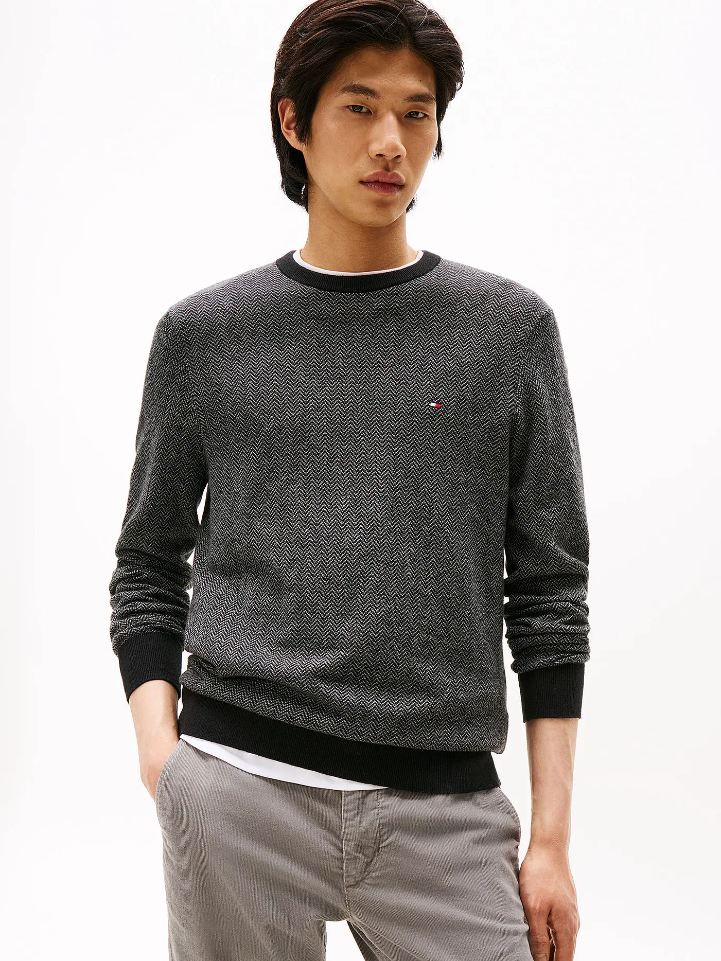 TOMMY HILFIGER | Pullover  | grau