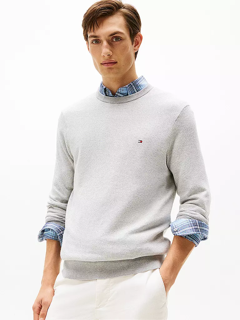 TOMMY HILFIGER | Pullover  | hellgrau