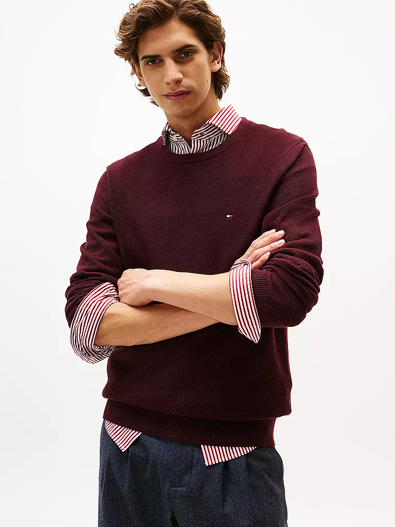 TOMMY HILFIGER | Pullover  | dunkelrot