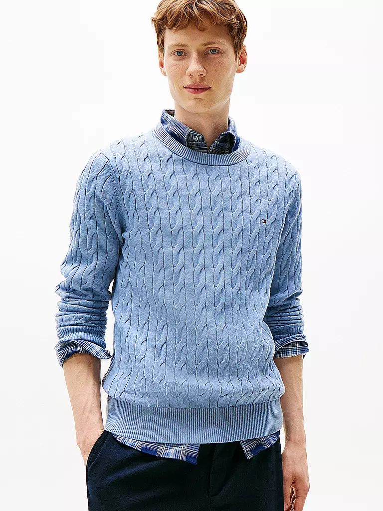 TOMMY HILFIGER | Pullover  | hellblau