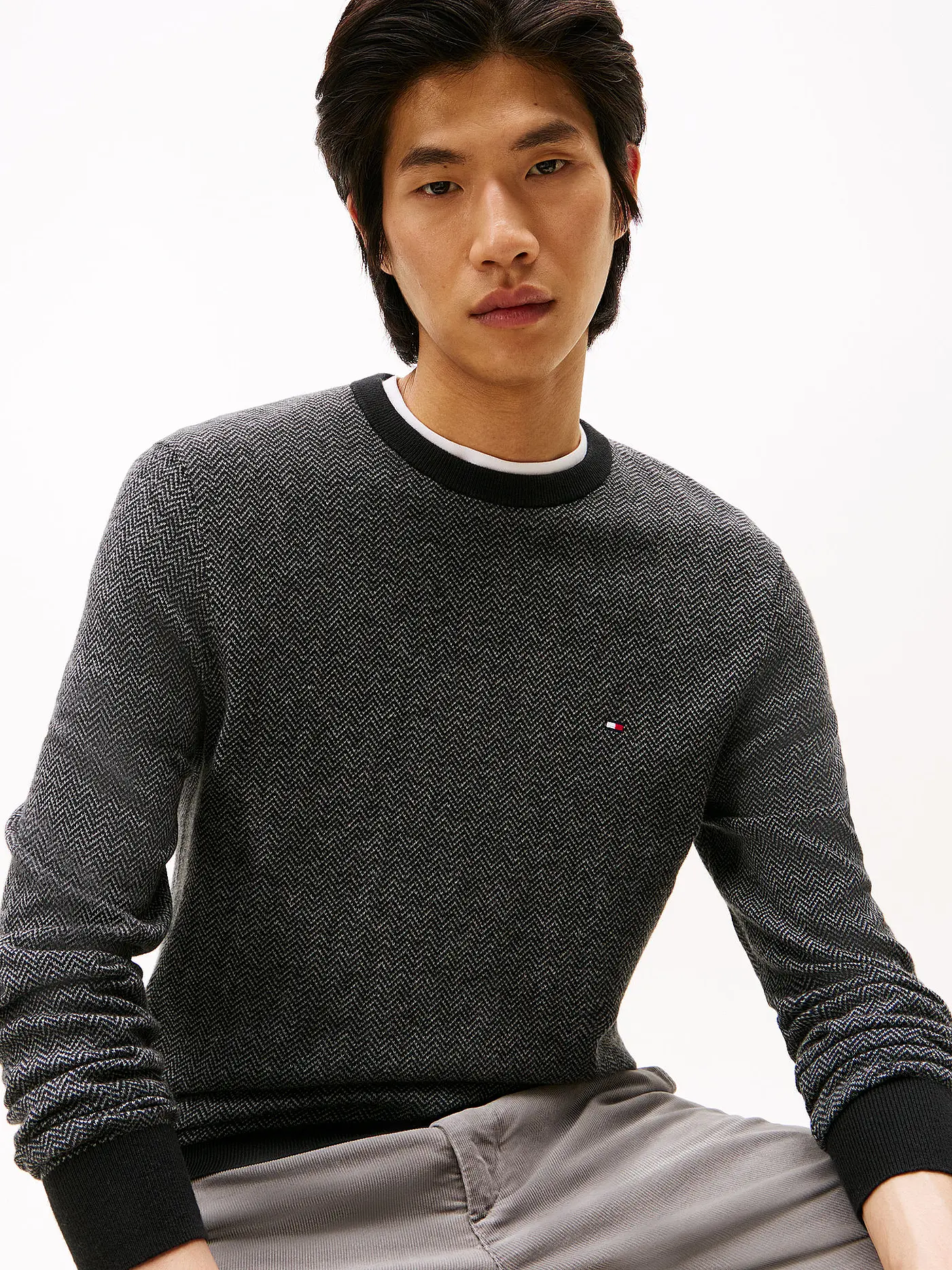 TOMMY HILFIGER | Pullover  | grau