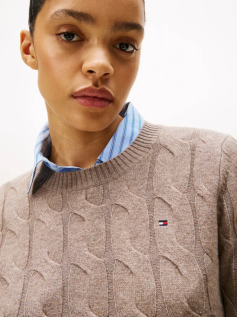 TOMMY HILFIGER | Pullover  | hellgrau