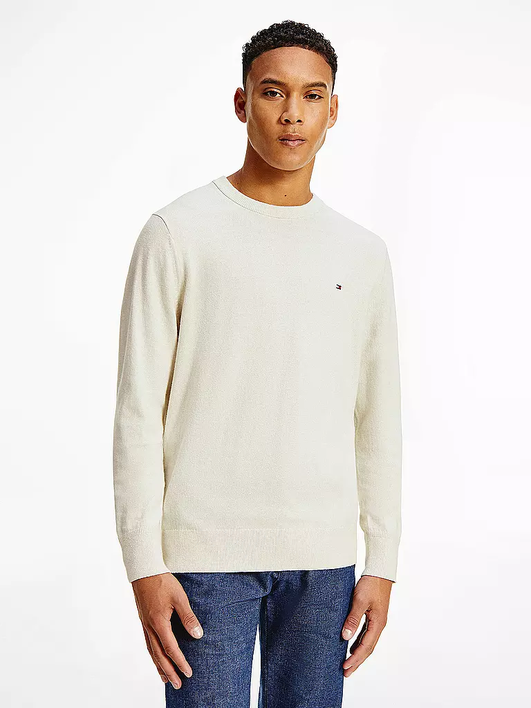 TOMMY HILFIGER | Pullover Cotton Cashmere | weiss