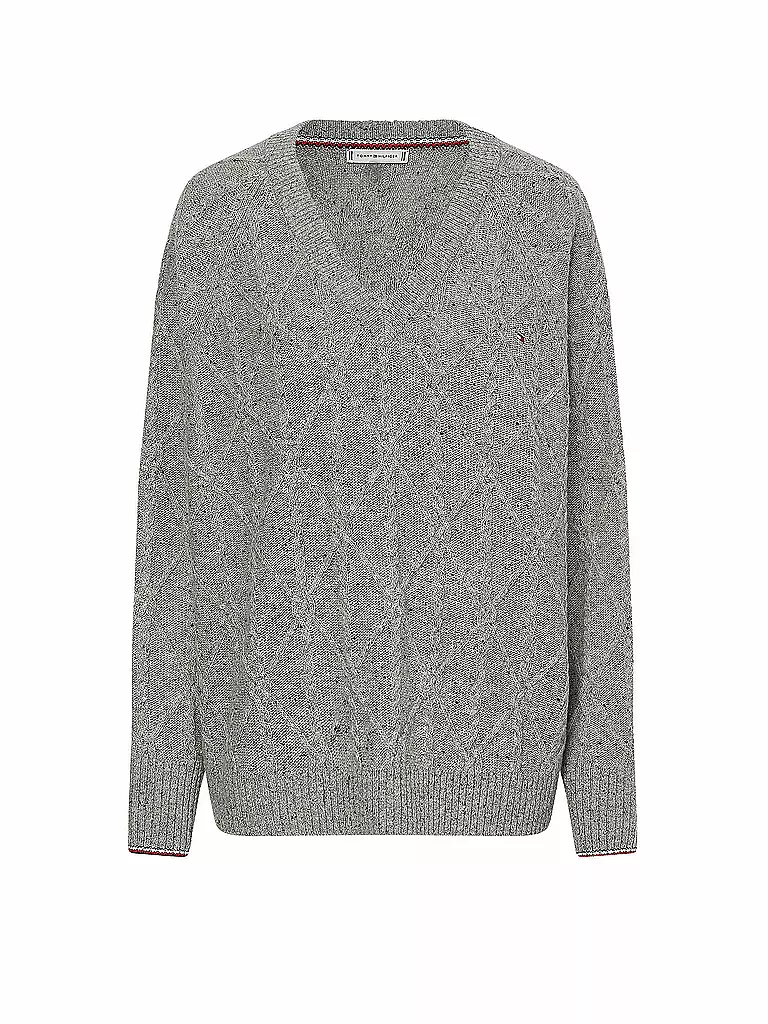 TOMMY HILFIGER | Pullover Donegal | grau