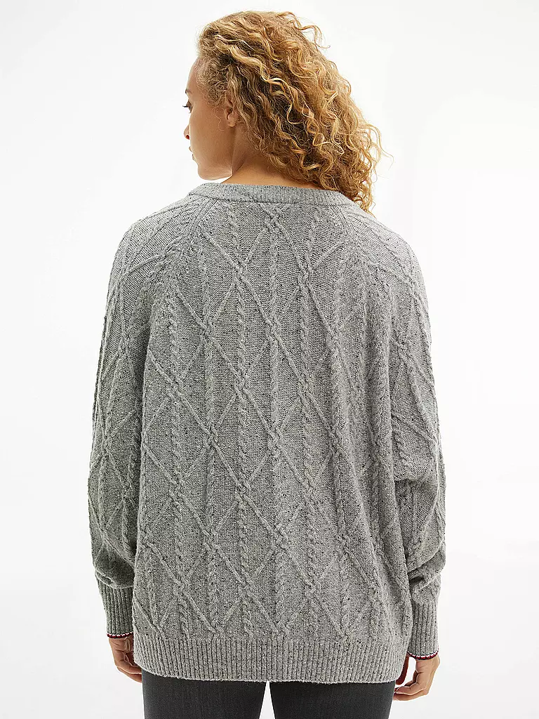 TOMMY HILFIGER | Pullover Donegal | grau