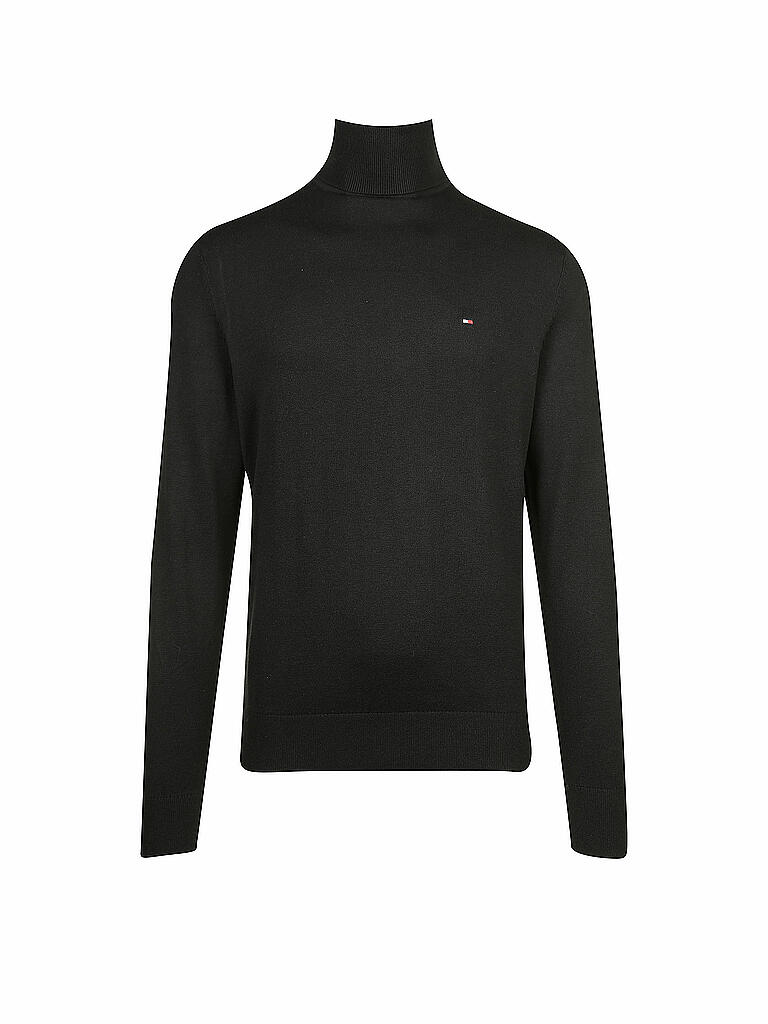 TOMMY HILFIGER | Rollkragen-Pullover "Cotton/Silk" | schwarz