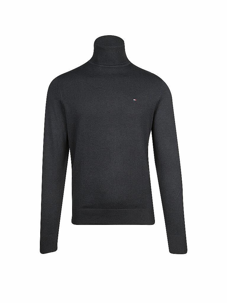 TOMMY HILFIGER | Rollkragen-Pullover "Cotton/Silk" | blau