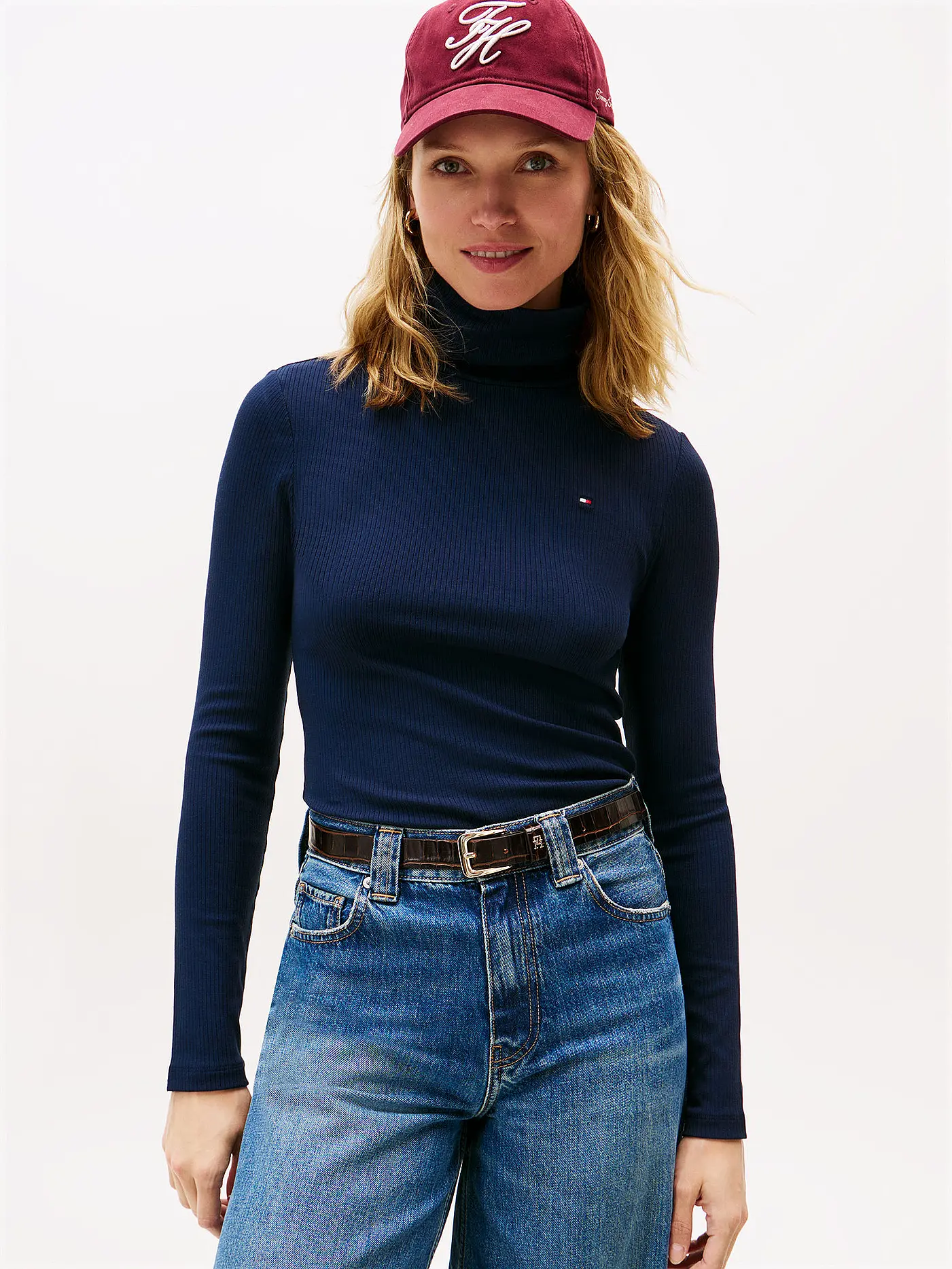 TOMMY HILFIGER | Rollkragenpullover  | dunkelblau
