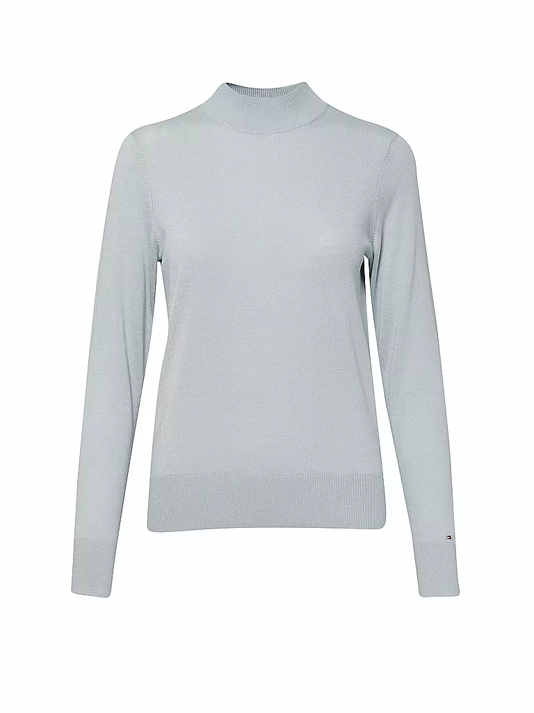 TOMMY HILFIGER | Rollkragenpullover Wool Silk | blau