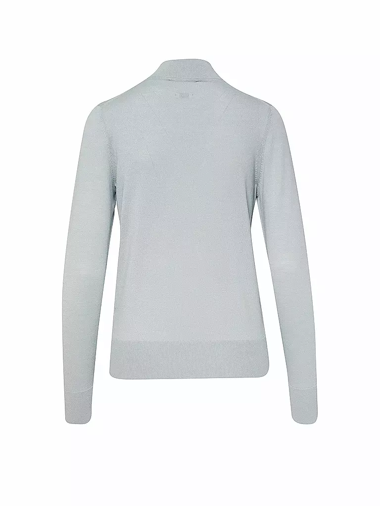 TOMMY HILFIGER | Rollkragenpullover Wool Silk | blau