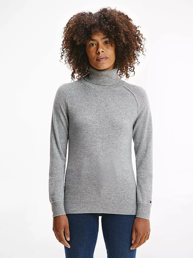 TOMMY HILFIGER Rollkragenpullover grau