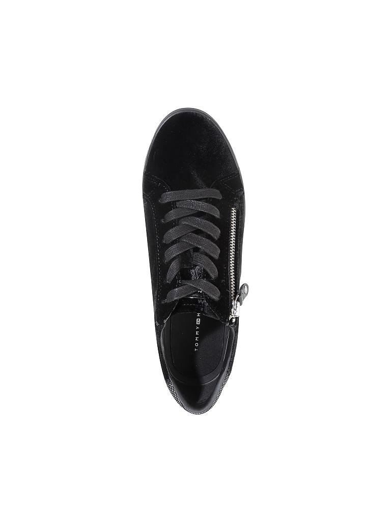 TOMMY HILFIGER | Samt-Sneaker "Jupiter" | schwarz
